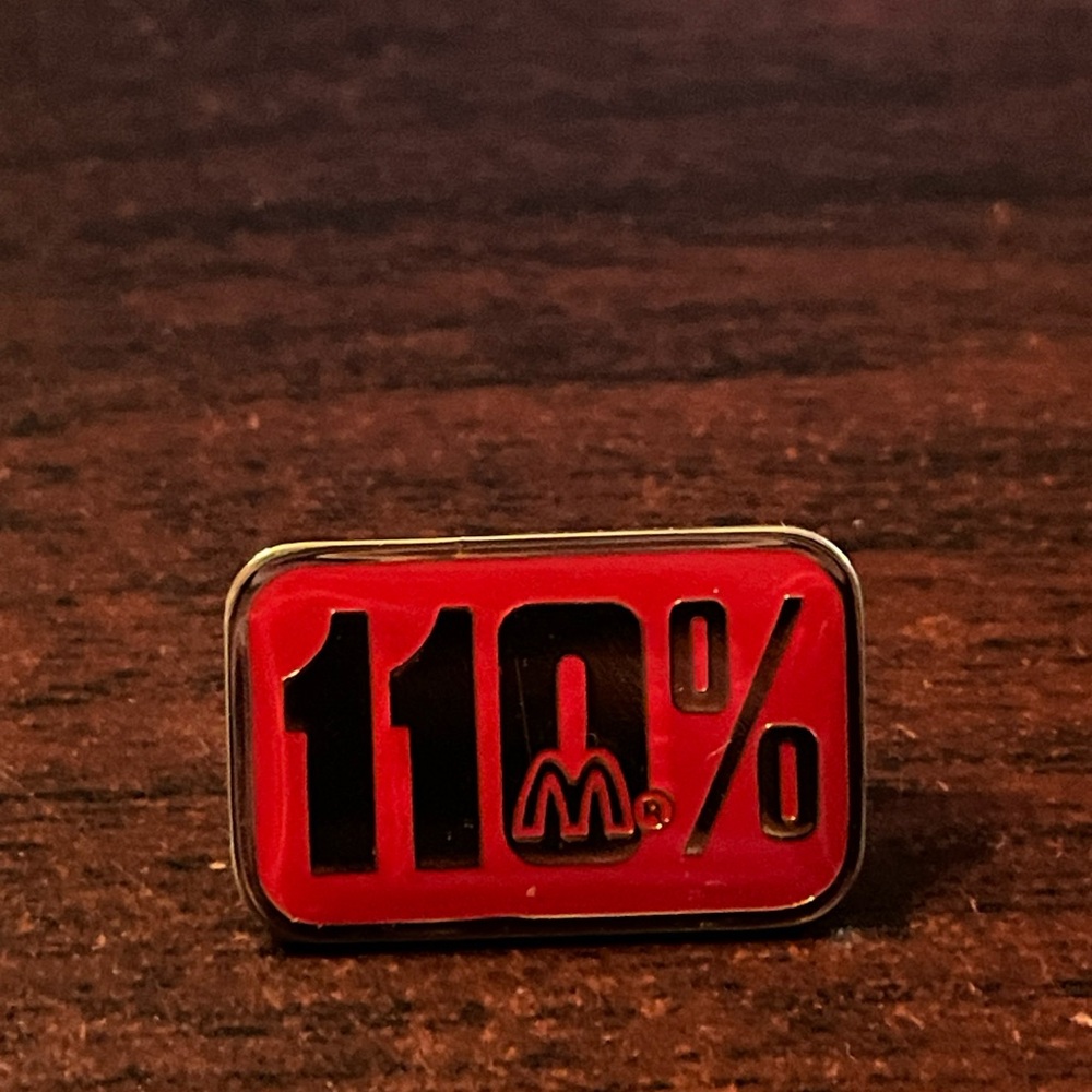 Vintage McDonald’s 110% Employee Lapel Hat Pin
